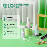 Aokitec Dip Powder Nail Kit-Green Sparkle Dip Powder Set