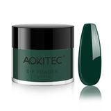 Aokitec Forest Gree Dip Powder, 1OZ Neutral Nail Dip Powder Nail Art