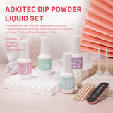 Aokitec 4+8PCS Dip Powder Liquid Set - 4*15ml