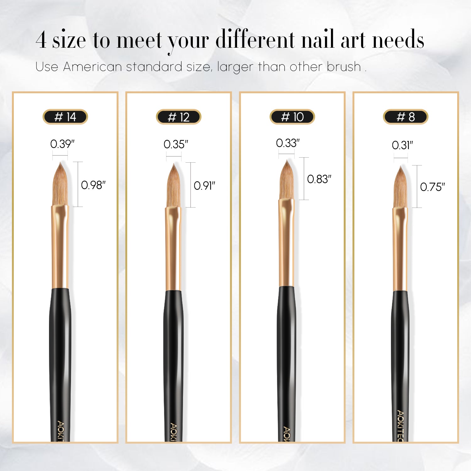 Dashboard Beauty Acrylic Nail Brush - 100% Authentic Kolinsky Sable Nail Brushes for Acrylic Application - Create Same Beautiful Nails Every Time 